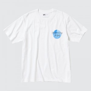 Men Uniqlo Peace For All Ut Gordon Reid Short-sleeve Graphic T Shirts White | 2705003