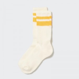 Men Uniqlo Pile Lined Socks White | 2777240