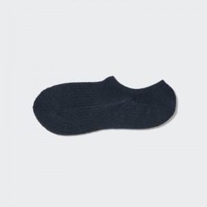 Men Uniqlo Pile Low Cut Socks Navy | 2540914