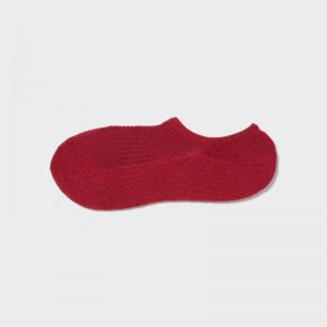 Men Uniqlo Pile Low Cut Socks Red | 277417