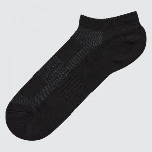 Men Uniqlo Pile Mesh Short Socks Black | 2957487