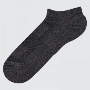 Men Uniqlo Pile Mesh Short Socks Grey | 9451339