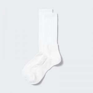 Men Uniqlo Pile Socks White | 5869530