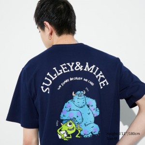 Men Uniqlo Pixar Art Ut Short-sleeve Graphic Kazuma Mikami T Shirts Navy | 8585725