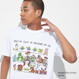 Men Uniqlo Pixar Art Ut Short-sleeve Graphic Kazuma Mikami T Shirts White | 8790834