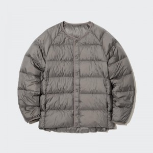 Men Uniqlo Recycled Down Jackets Grey | 6125644
