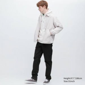 Men Uniqlo Regular Fit Chino Pants Black | 2219277