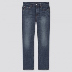 Men Uniqlo Regular Fit Straight Leg Jeans Blue | 5969742