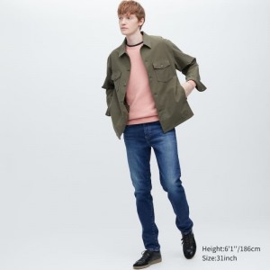Men Uniqlo Slim Fit Jeans Blue | 2011242