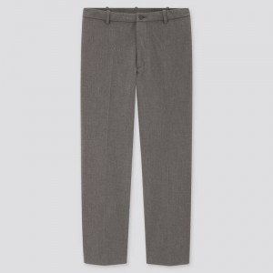 Men Uniqlo Smart Comfort Ankle Length Pants Grey | 9916739