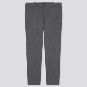 Men Uniqlo Smart Comfort Ankle Length Pants Grey | 8479586