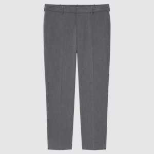 Men Uniqlo Smart Comfort Ankle Length Pants Grey | 1736214