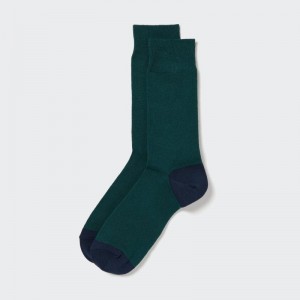 Men Uniqlo Socks Socks Green | 7740142