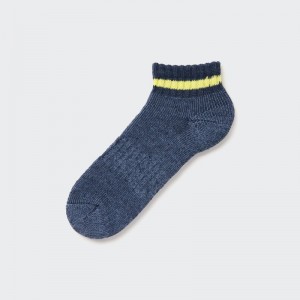 Men Uniqlo Soft Pile Short Socks Blue | 4808806
