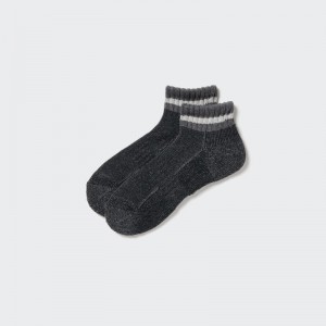 Men Uniqlo Soft Pile Short Socks Grey | 6162252