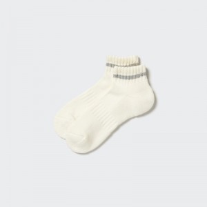 Men Uniqlo Soft Pile Short Socks White | 6290259