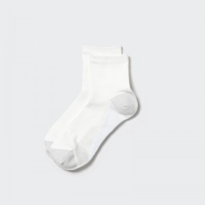Men Uniqlo Sports Half Socks White | 5927136