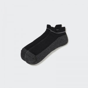 Men Uniqlo Sports Pile Short Socks Black | 2172352