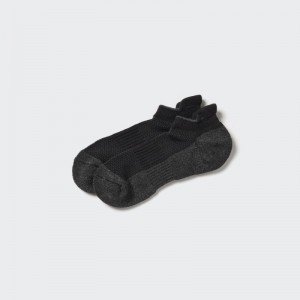 Men Uniqlo Sports Pile-lined Short Socks Black | 2509889
