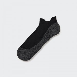 Men Uniqlo Sports Short Socks Black | 2388972