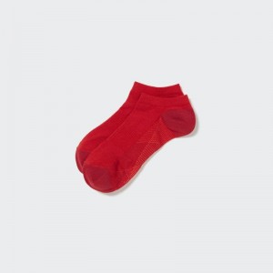 Men Uniqlo Sports Short Socks Red | 3663999