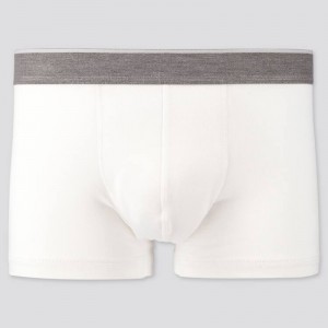 Men Uniqlo Supima Cotton Low Rise Trunks Underwear White | 1014591