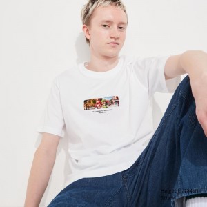 Men Uniqlo The Super Mario Bros. Movie Ut Short Sleeve Graphic T Shirts White | 9923410
