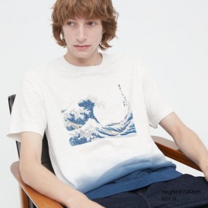 Men Uniqlo Ukiyo-e Ut Short-sleeve Graphic T Shirts White | 1953847