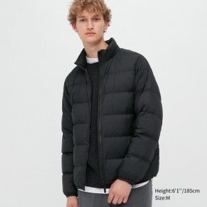 Men Uniqlo Ultra Light Down 3d Cut Wide Quilt Jackets Black | 3451589