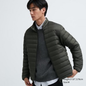 Men Uniqlo Ultra Light Down Jackets Olive | 9475177