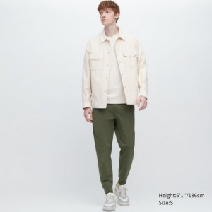 Men Uniqlo Ultra Stretch Dry-ex Jogger Pants Green | 9853653