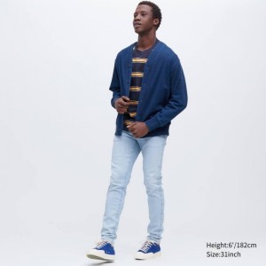 Men Uniqlo Ultra Stretch Skinny Fit Jeans Blue | 2379514