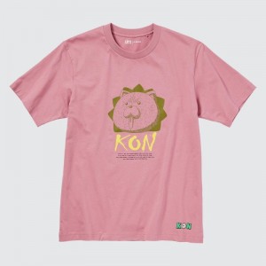 Men Uniqlo Ut Archive Ut Bleach Short-sleeve Graphic T Shirts Pink | 4829219