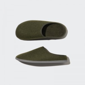 Men Uniqlo Washable Slippers Green | 7479366