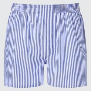 Men Uniqlo Woven London Striped Boxer Underwear Blue | 7367561