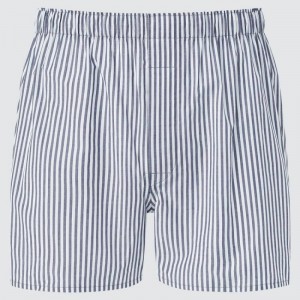 Men Uniqlo Woven Striped Boxer Underwear Blue | 9917917