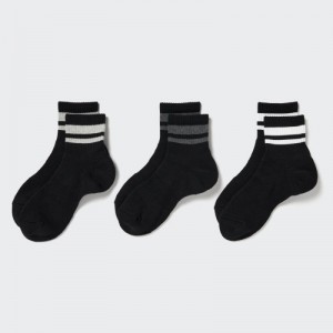 Women Uniqlo 3 Pack Socks Black | 1717086