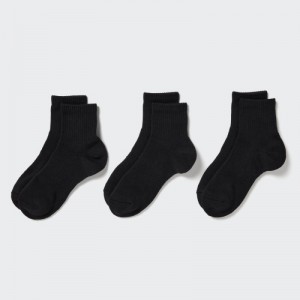 Women Uniqlo 3 Pack Socks Black | 4966009