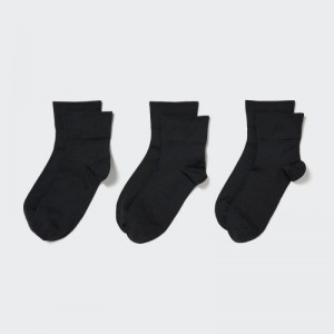 Women Uniqlo 3 Pack Socks Black | 5406618