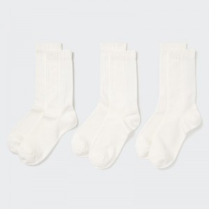 Women Uniqlo 3 Pack Socks White | 2054841