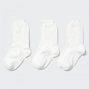 Women Uniqlo 3 Pack Socks White | 3392130