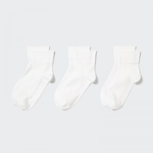 Women Uniqlo 3 Pack Socks White | 3907581