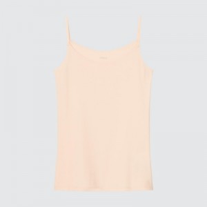 Women Uniqlo AIRism Camisole Tank Top Beige | 1742016