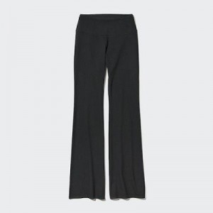 Women Uniqlo AIRism Soft Flare Pants Black | 2471940