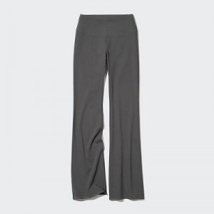 Women Uniqlo AIRism Soft Flare Pants Grey | 7162346