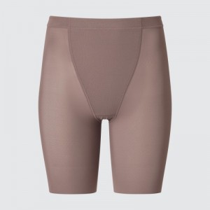 Women Uniqlo AIRism Support Body Shaper Unlined Half Shorts Grey | 1693341