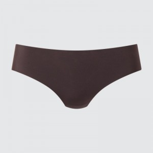 Women Uniqlo AIRism Ultra Seamless Regular Briefs Brown | 4098628