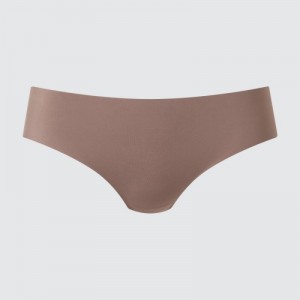 Women Uniqlo AIRism Ultra Seamless Regular Briefs Brown | 6144851