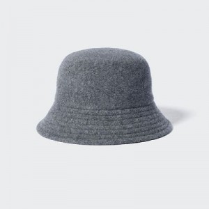 Women Uniqlo Adjustable Wool Bucket Hats Grey | 2155414