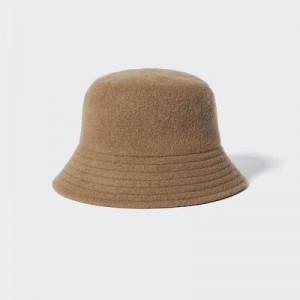Women Uniqlo Adjustable Wool Bucket Hats Brown | 1202842